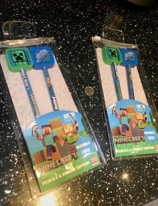 courses Heaton Mersey Stockport - Photos for X2 sets of Minecraft Pencils and Eraser New