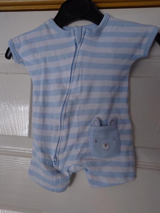 Buy & Sell Woodthorpe Charnwood - Photos for Baby boys blue stripey romper size tiny baby