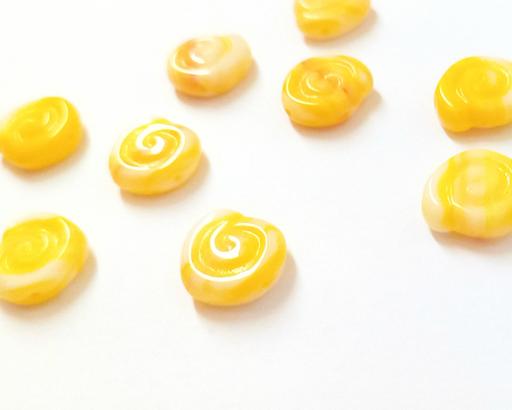 courses Kingsham Chichester - Photos for Opaque Bright Yellow Spiral Czech Glass Beads
