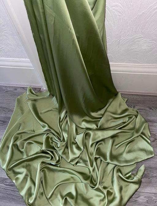 Buy & Sell Salterhebble Calderdale - Photos for 4 meter sage green charmuse satin fabric 58”