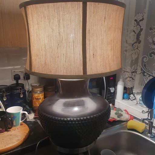 Buy & Sell Gornal Wood Dudley - Photos for Large Brown Glass & Silver Mercury Glass Lamp