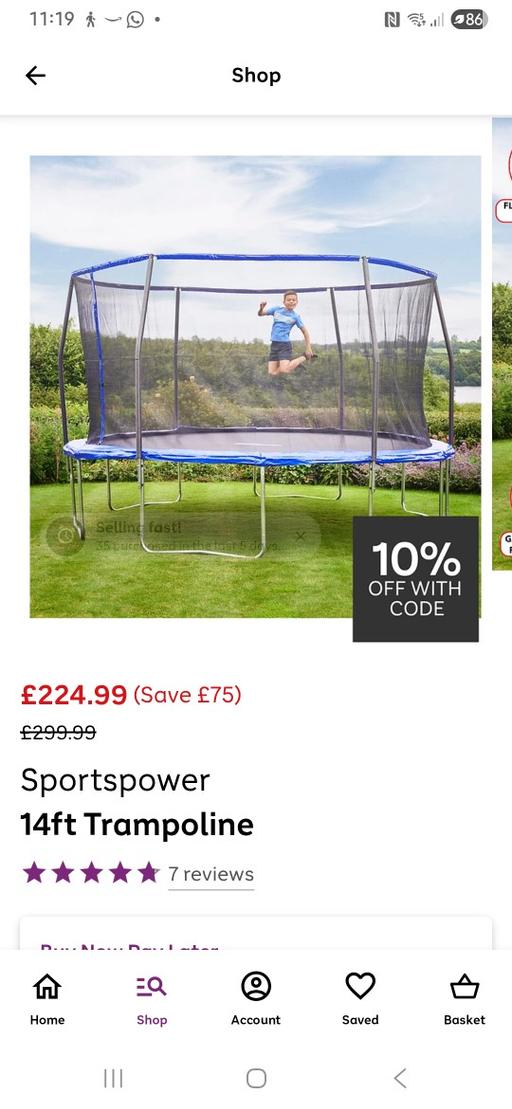 Buy & Sell Kings Norton Birmingham - Photos for 14 foot trampoline