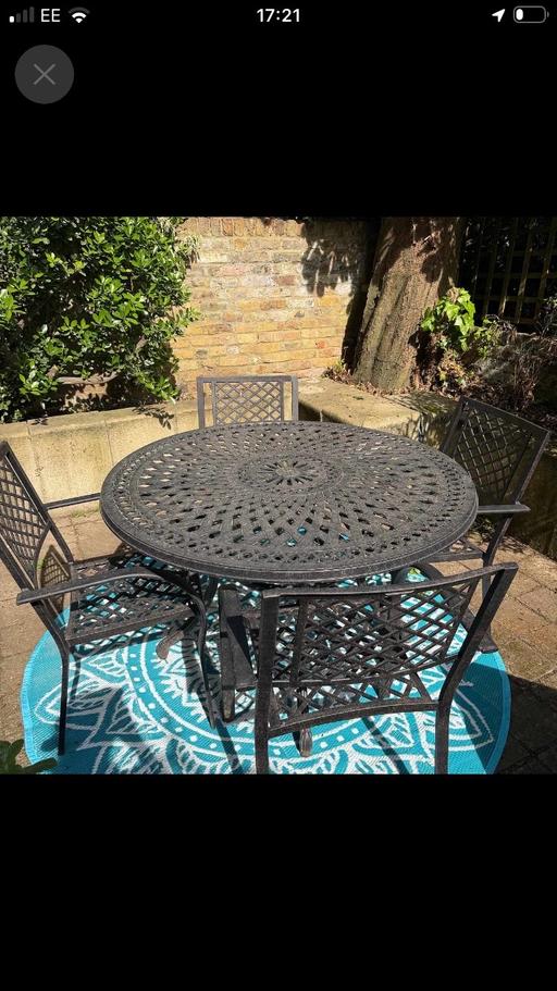 Buy & Sell Marks Gate East London - Photos for Lazy Susan metal garden set table and chairs