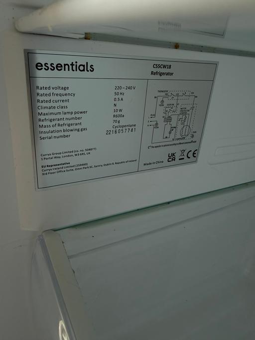 Buy & Sell Colney Hatch North London - Photos for Essential Curry’s fridge/freezer 60/40