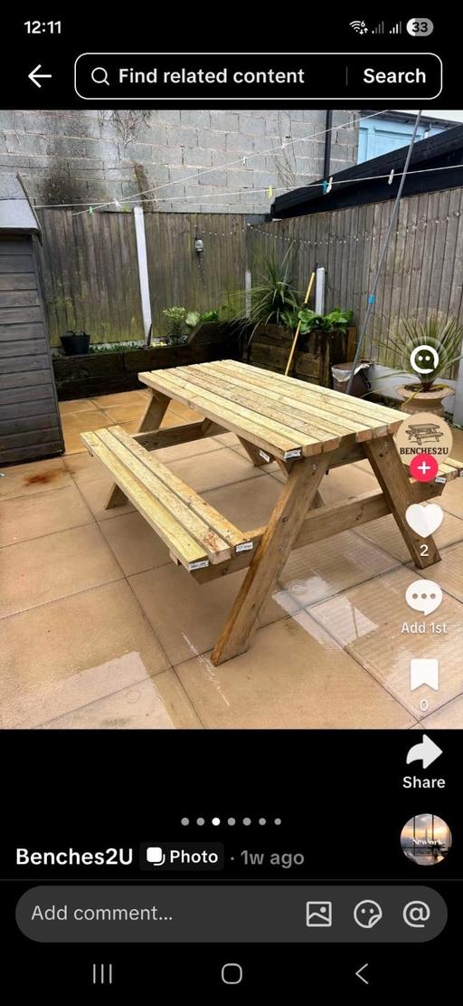 Buy & Sell Coseley Dudley - Photos for Garden benches/pub style 5ft