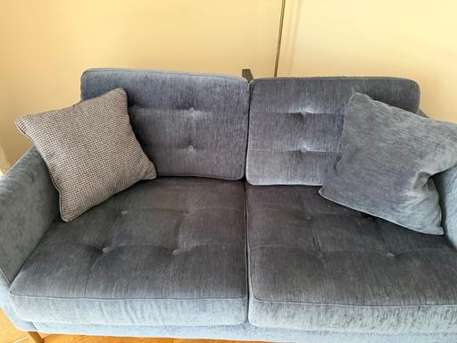 Buy & Sell Leeds City Centre Leeds - Photos for NEARLY NEW! Blue small sofa with cushions.