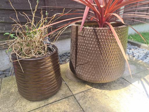 Buy & Sell Hall Green Birmingham - Photos for 2x heavy bronze planters plant pots