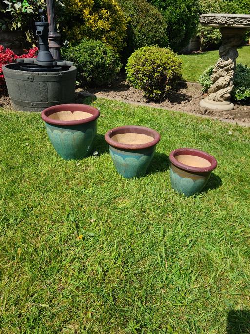Buy & Sell Hasbury Dudley - Photos for 3 x ceramic Garden pots