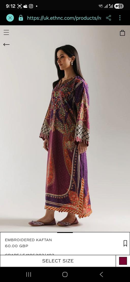 Buy & Sell Ward End Birmingham - Photos for Ethnc Embroidery Kaftan- Brand New- Medium