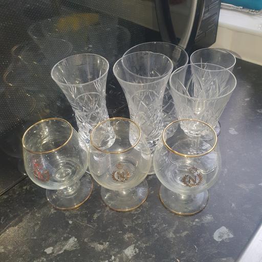 Buy & Sell Pensnett Dudley - Photos for 5 Pieces Of Cut Glass & 3 Small Brandy Glasse