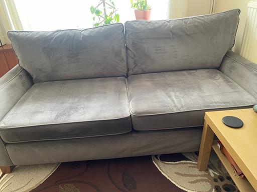 Buy & Sell Small Heath Birmingham - Photos for grey sofa Velvet 