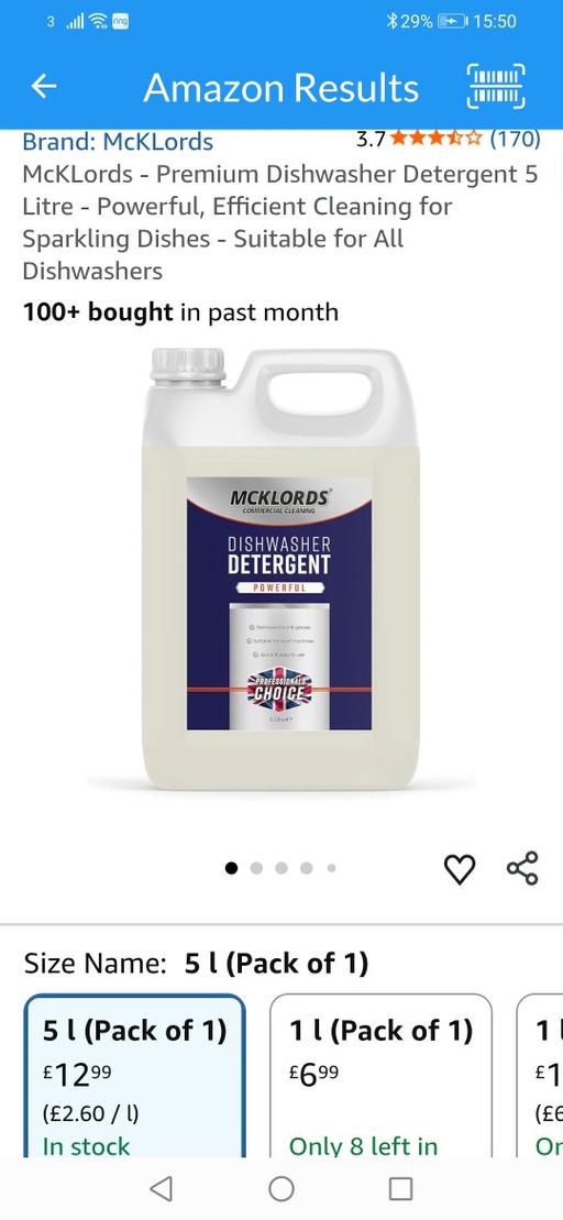 Buy & Sell Moseley Village Wolverhampton - Photos for New 5L DISHWASHER DETERGENT RRP £13