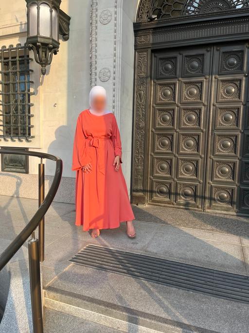 Buy & Sell Edgbaston Birmingham - Photos for Coral Tie-Waist Abaya with Flared Sleeves