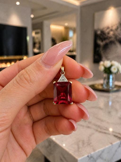 Buy & Sell Harrow Town Centre Harrow - Photos for Heavy 9ct Gold Ruby and Diamond Pendant