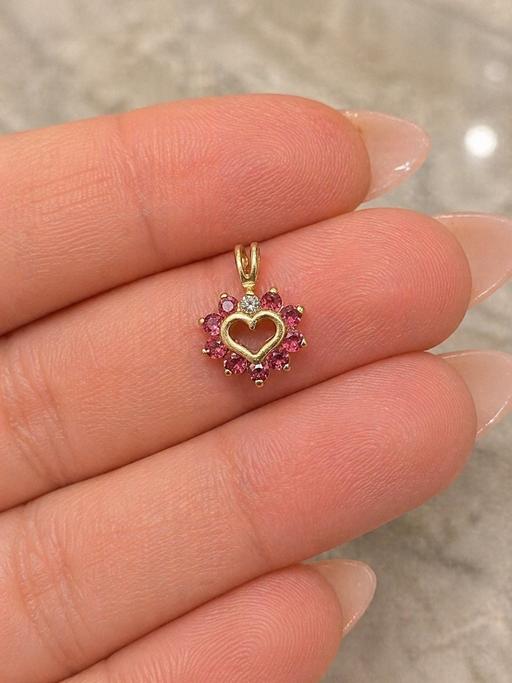Buy & Sell Harrow Town Centre Harrow - Photos for 9ct Gold Ruby and Diamond Heart Pendant