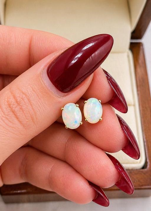 Buy & Sell Harrow Town Centre Harrow - Photos for Fine 9ct Yellow Gold Natural Opal Earrings