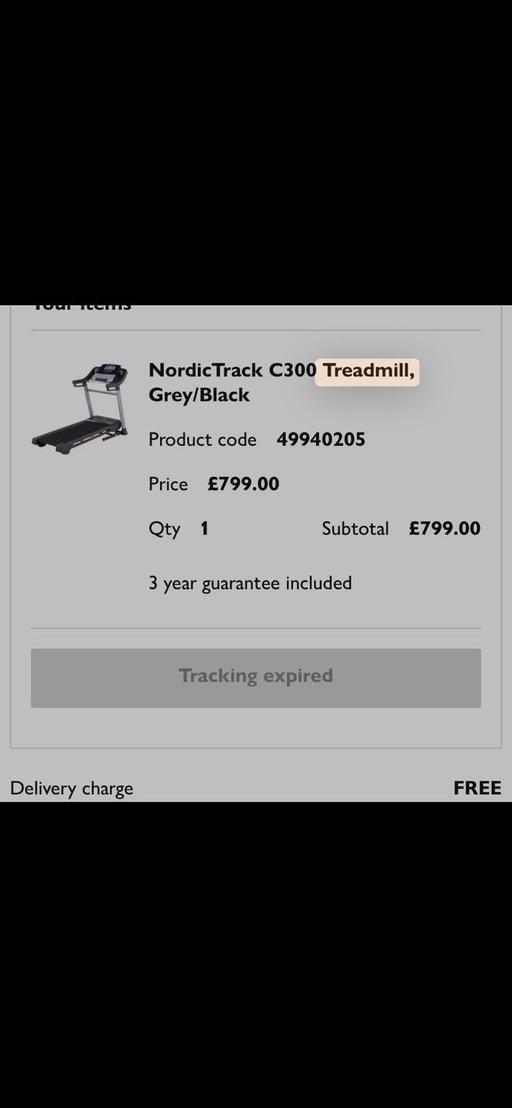 Buy & Sell South Wimbledon South West London - Photos for Nordic Track c300 Treadmill (bought for £799)