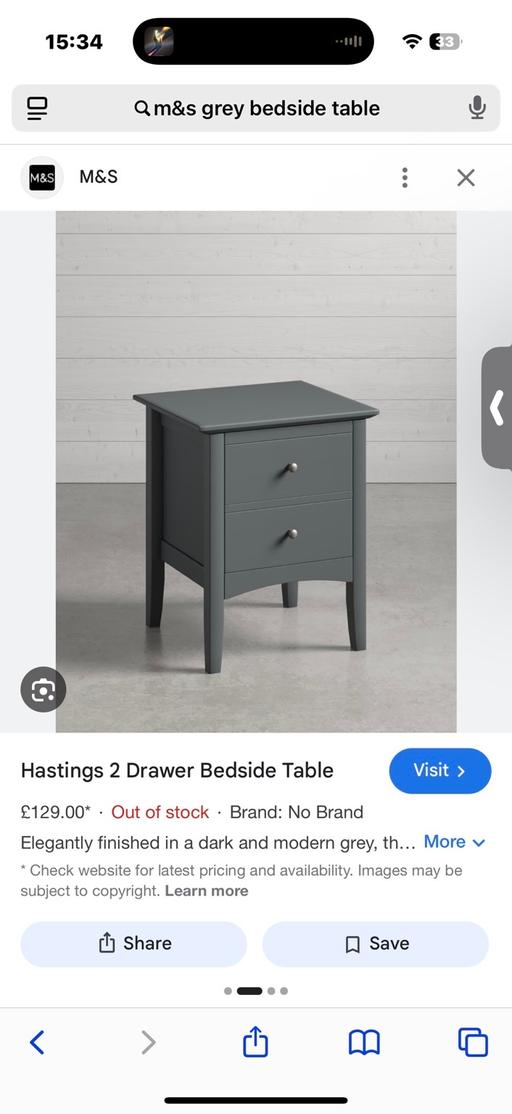 Buy & Sell Merton Park South West London - Photos for M&S Hastings 2 Drawer Beside table x2