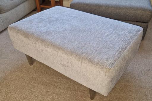 Buy & Sell Kettering North Northamptonshire - Photos for SCS large grey velour footstool