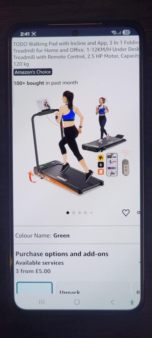 Buy & Sell Ainley Top Calderdale - Photos for TODO Walking Pad with Incline and App, 3 In 1