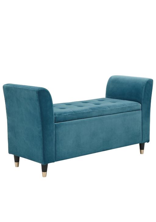 Buy & Sell East Ham East London - Photos for Teal Velvet Storage Ottoman
