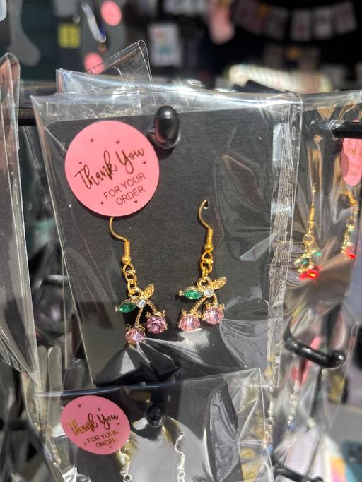 Buy & Sell Laindon Basildon - Photos for Pink rhinestone cherry drop earrings