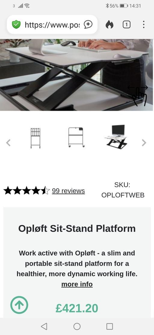 Buy & Sell Moseley Village Wolverhampton - Photos for Oploft computer table RRP £421