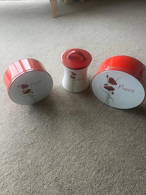 Buy & Sell Bournville Birmingham - Photos for Poppy biscuit barrel and cake tins