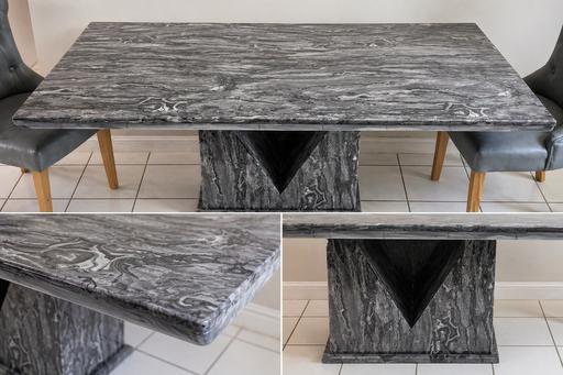 Buy & Sell Kensington South West London - Photos for Modern Grey Dining Set – Stone topTable + Ben