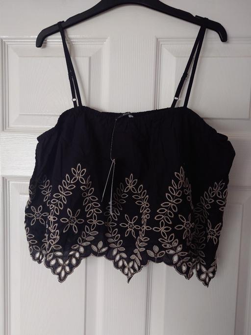 Buy & Sell Loughborough Charnwood - Photos for Women's black patterned cami top size 20