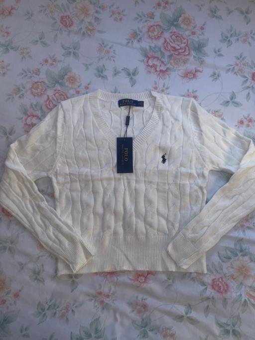 Buy & Sell Barbican Central London - Photos for Ralph Lauren white v neck jumper BNWTS