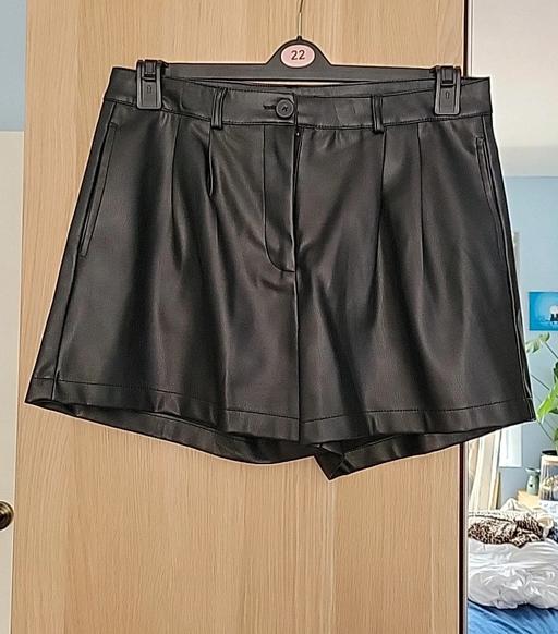 Buy & Sell Mytholmroyd Calderdale - Photos for Primark Black faux leather shorts. size 12.