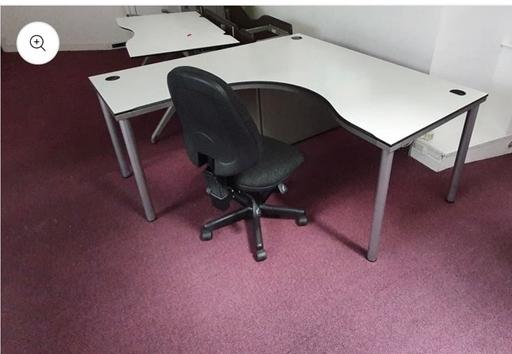 Buy & Sell Waddon South East London - Photos for White wood left hand office desk