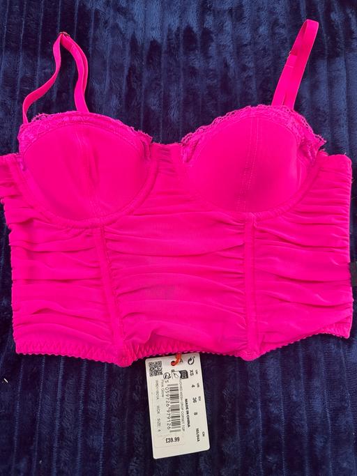 Buy & Sell Thornliebank Glasgow - Photos for Superdry Ruched mesh crop corset top pink xs
