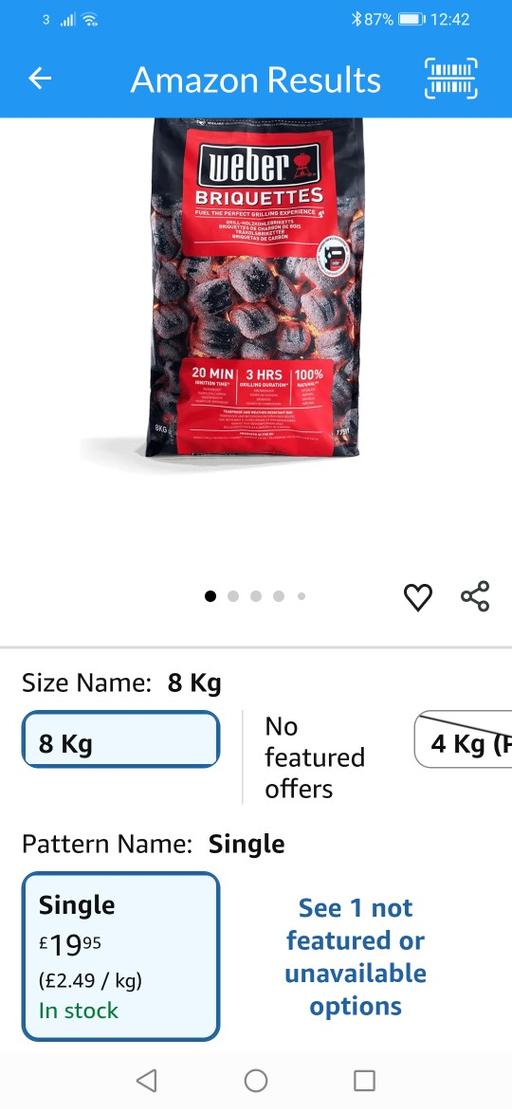 Buy & Sell Heath Town Wolverhampton - Photos for New Weber 8kg grilling briquettes