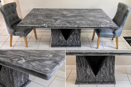 Buy & Sell Cromwell Road South West London - Photos for Modern Grey Dining Set – Stone top table set