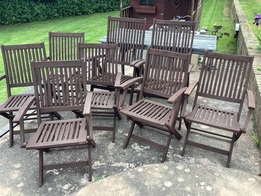 Buy & Sell Woodsetton Dudley - Photos for 8 solid wood garden chairs