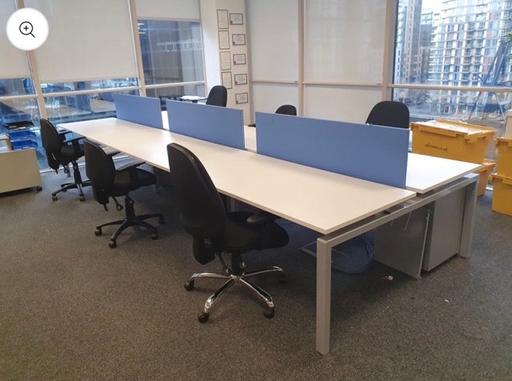 Buy & Sell Waddon South East London - Photos for White Office bench desks, 6 seater