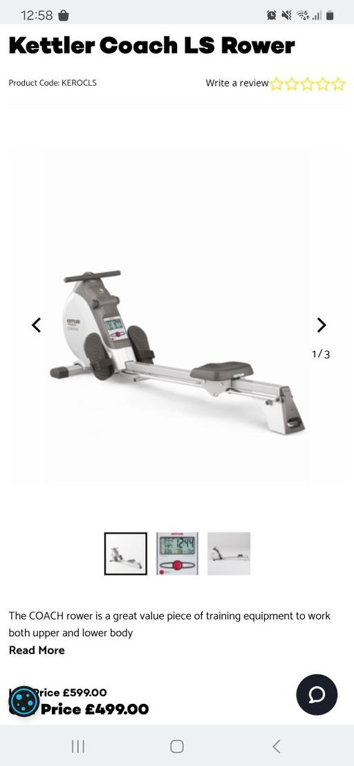Buy & Sell Whittington Lichfield - Photos for KETTLER COACH Commercial Rowing Machine