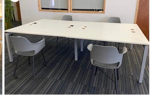 Buy & Sell Waddon South East London - Photos for White Bank of 4 Bench Desk