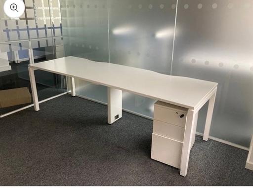 Buy & Sell Waddon South East London - Photos for White 2 seater Pod desk in white 220cm x 80cm