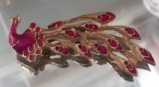 Buy & Sell Thatto Heath Saint Helens - Photos for Beautiful Goldtone enamel peacock brooch