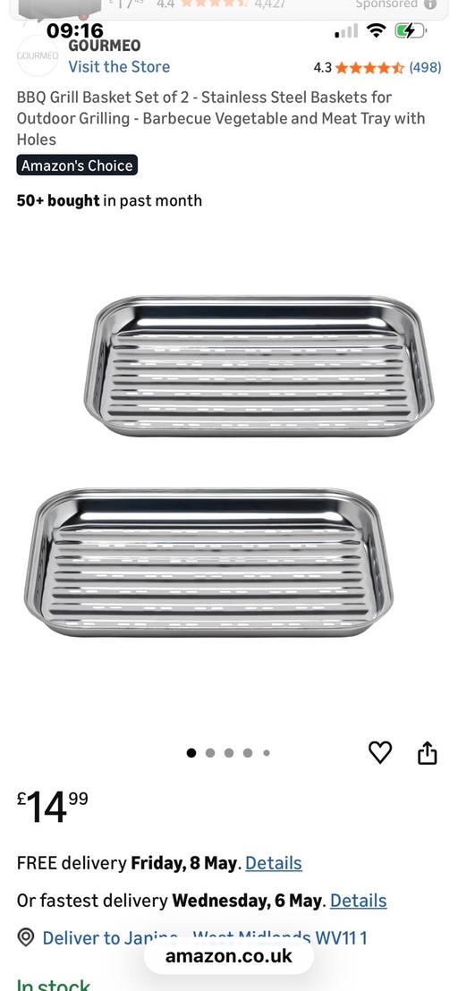 Buy & Sell Wednesfield Wolverhampton - Photos for Two new stainless steel bbq trays