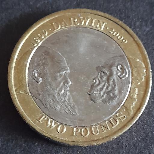 Buy & Sell Preston South Ribble - Photos for CHARLES DARWIN £2 COIN