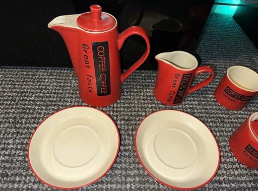 Buy & Sell North Wingfield North East Derbyshire - Photos for Red Camping Pottery Set Coffee Mug Set