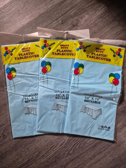 Buy & Sell Crumpsall Manchester - Photos for new 3 x Blue Plastic Tablecovers