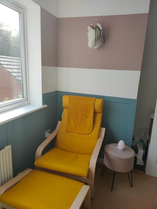 Buy & Sell Bicester Cherwell - Photos for IKEA POÄNG Armchair & Footstool – Mustard Yel