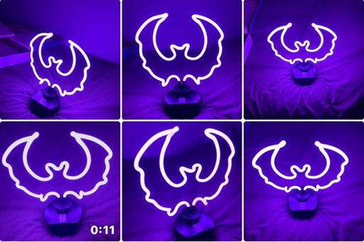 Buy & Sell Littlehampton Arun - Photos for Neon Light Purple Bat Sign NEW NIB halloween