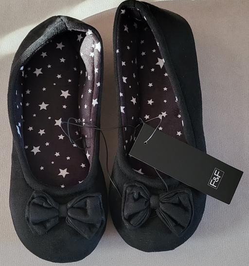 Buy & Sell Wednesfield Wolverhampton - Photos for x19 F&F Black Ballerina Slippers With A Bow T