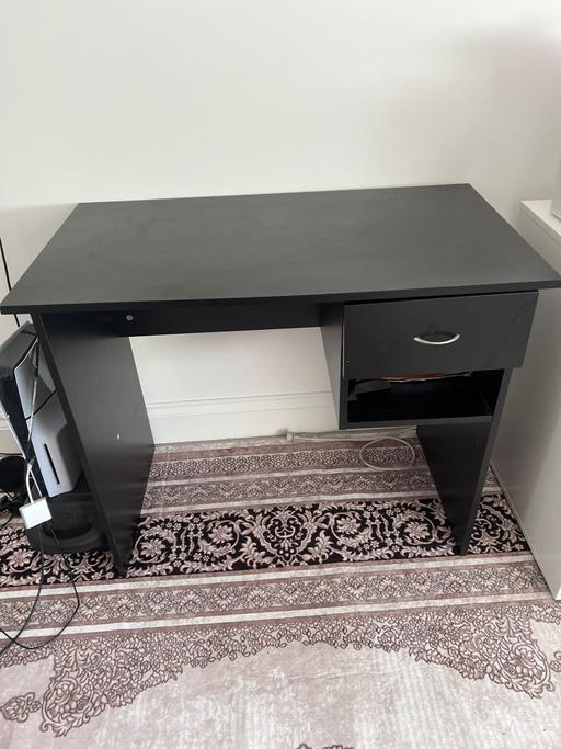 Buy & Sell Streatham Common South West London - Photos for Black desk with a storage and a drawer